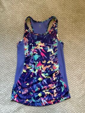 Champion Purple Racerback Tank with Multicolor Trim